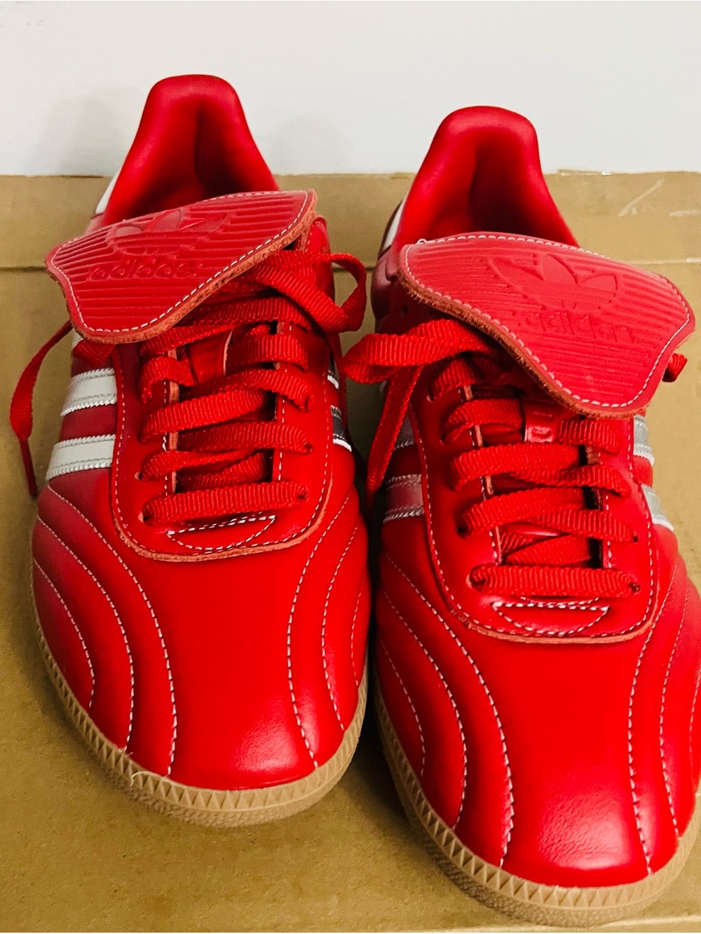 Adidas Women’s Samba Sneakers - Red/Silver - Picture 7 of 8